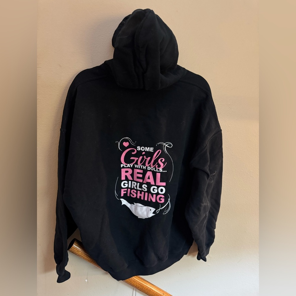 Women’s sweatshirt with cute fish saying. Sz xxl, like new. Heavy blend gilden